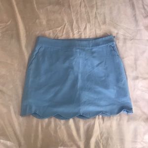 light blue scalloped skort